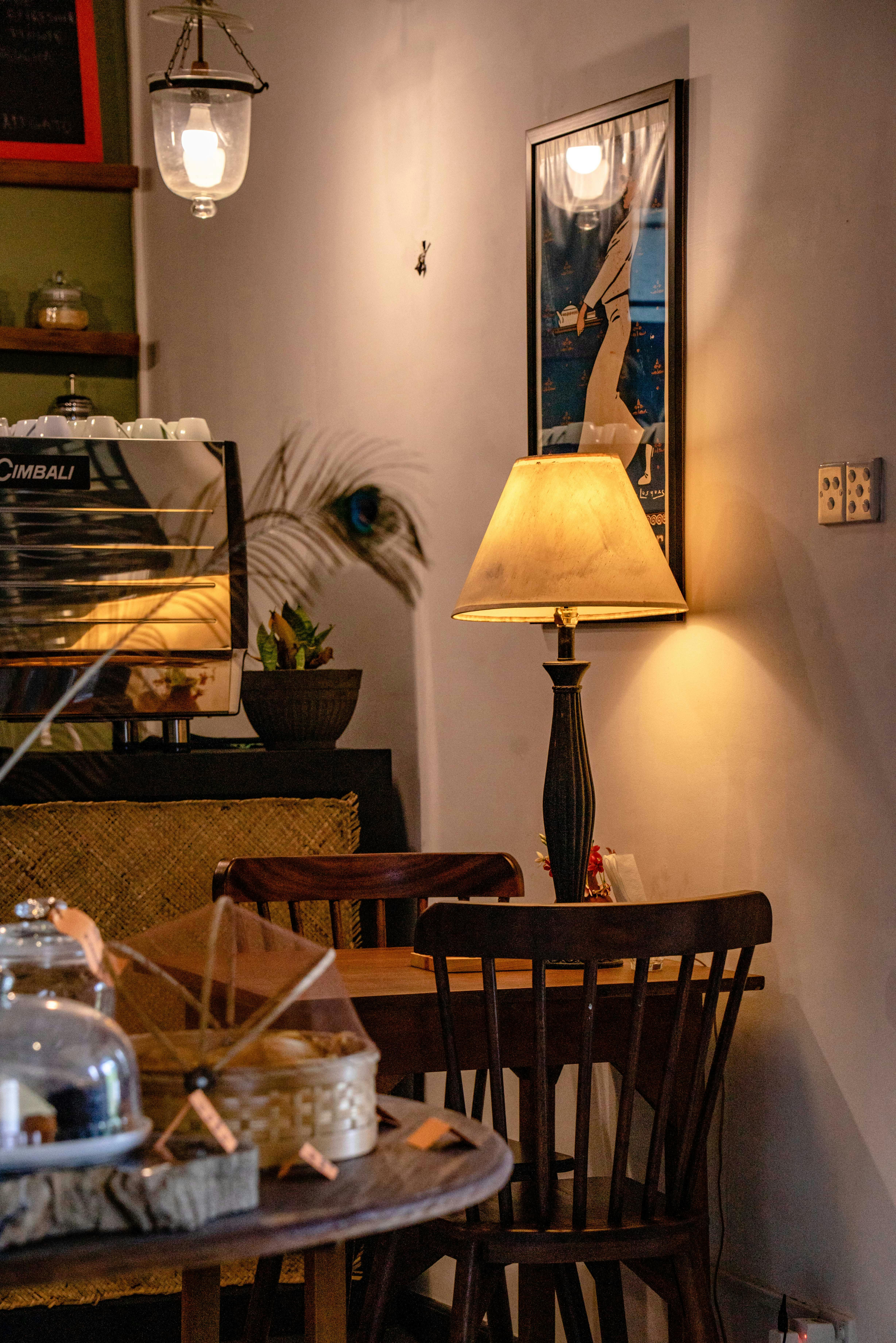 Adding lighting and table